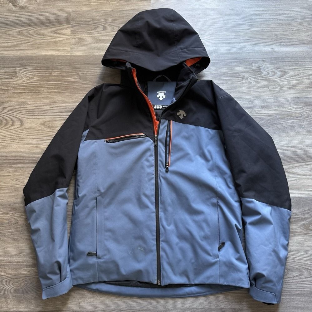 Descente Fusion Jacket Ski Snowboard Mens Size Large Blue 3M Thinsulate